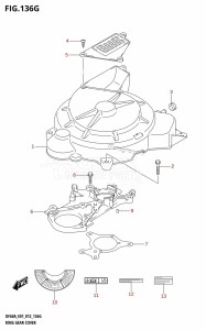 DF40A From 04003F-210001 (E01)  2012 drawing RING GEAR COVER (DF60A:E40)