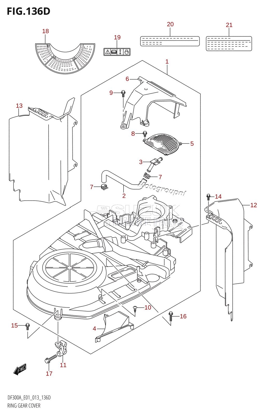 RING GEAR COVER (DF250A:E40)