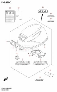 DF15A From 01504F-040001 (E01)  2020 drawing ENGINE COVER ((DF9.9B,DF9.9BR,DF9.9BT):021)