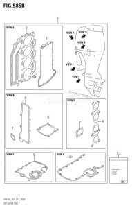 DF140AZ From 14003Z-040001 (E40)  2020 drawing OPT:GASKET SET (DF140AT:E40)