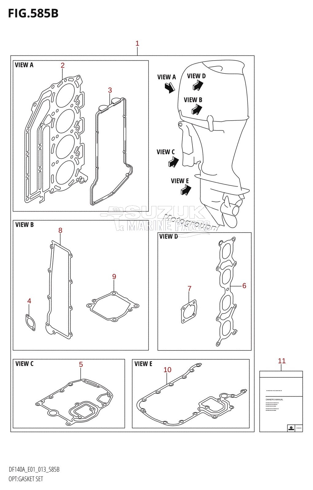 OPT:GASKET SET (DF140AT:E40)