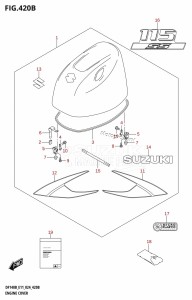 DF140BT From 14005F-440001 (E11 - E40)  2024 drawing ENGINE COVER (DF115BSS)