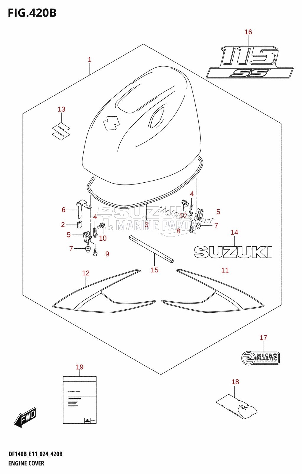 ENGINE COVER (DF115BSS)