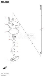 DF175T From 17502F-610001 (E01 E40)  2016 drawing CLUTCH ROD (DF150TG:E01)