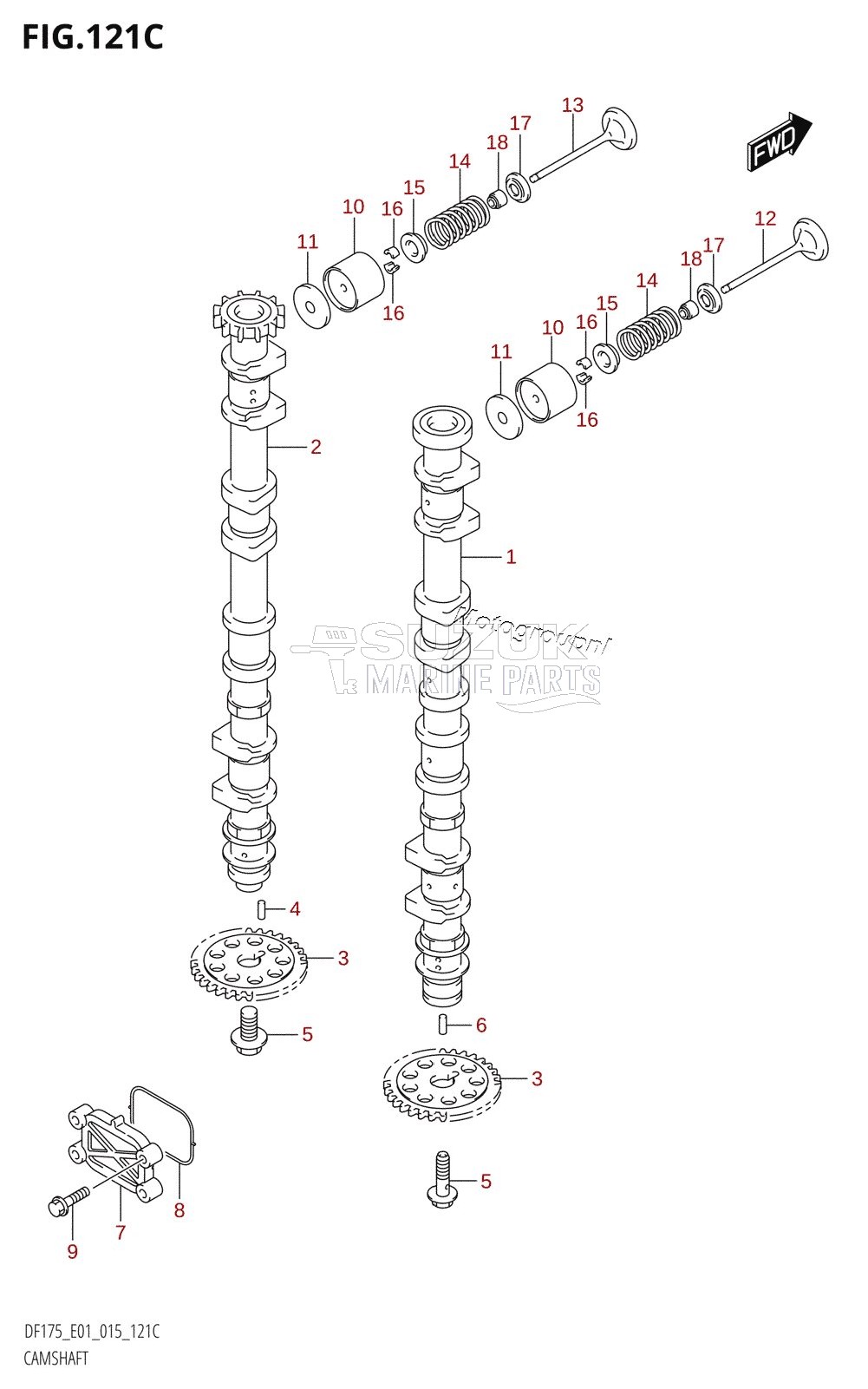 CAMSHAFT (DF150TG:E01)