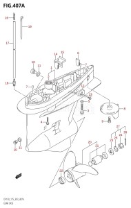 DF175T From 17502F-110001 (E03)  2011 drawing GEAR CASE (DF150T,DF175T)