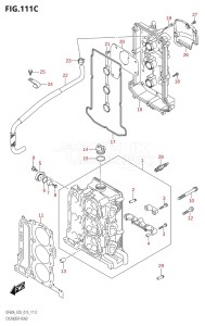 05004F-510001 (2005) 50hp E03-USA (DF50AVT) DF50A drawing CYLINDER HEAD (DF60A:E03)