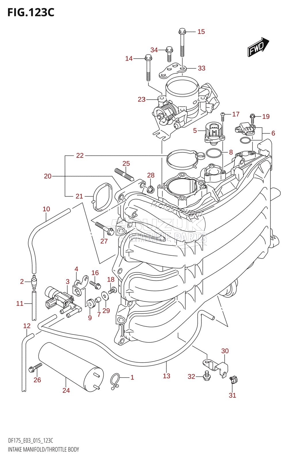 INTAKE MANIFOLD /​ THROTTLE BODY (DF150Z:E03)