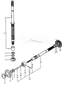 DT9.9 From 992100001 ()  1988 drawing TRANSMISSION 1 (THROUGH PROP HUB EXHAUST)