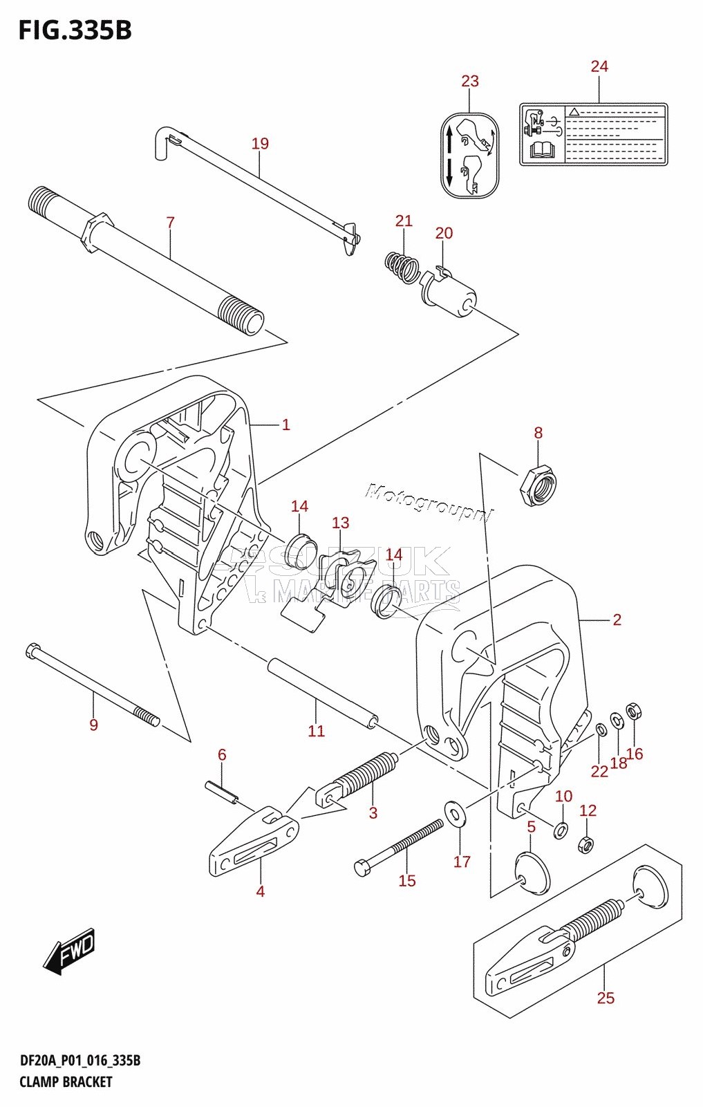 CLAMP BRACKET (DF9.9BR:P01)