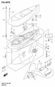 DF200 From 20002F-240001 (E01 E40)  2022 drawing GEAR CASE (DF225Z)