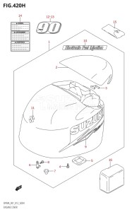 08002F-210001 (2012) 80hp E01 E40-Gen. Export 1 - Costa Rica (DF80A  DF80AT) DF80A drawing ENGINE COVER (DF90A:E40)