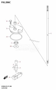 DF200AZ From 20003Z-710001 (E01 E40)  2017 drawing CLUTCH ROD (DF200AZ:E01)