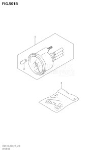 00994F-510001 (2005) 9.9hp P01-Gen. Export 1 (DF9.9A  DF9.9AR) DF9.9A drawing OPT:METER (DF9.9AR:P01)