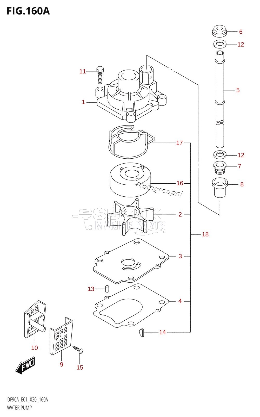 WATER PUMP (DF70A:E01)