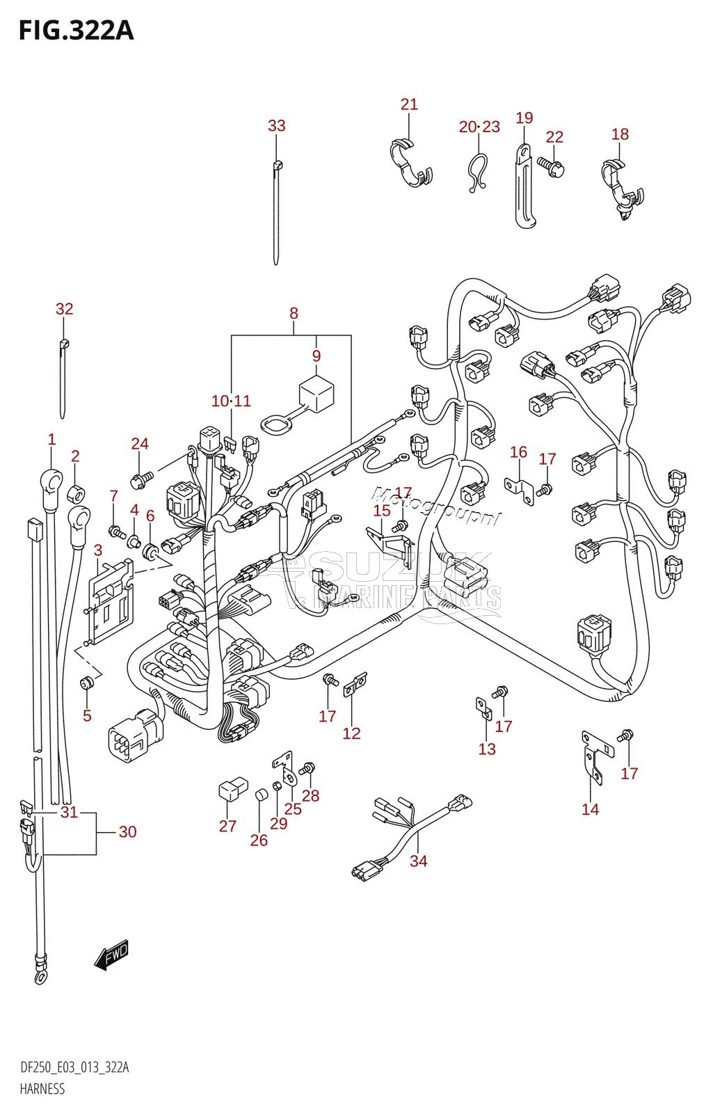 HARNESS (DF200T:E03)