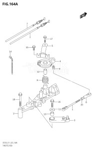 25003F-340001 (2023) 250hp E11 E40-Gen. Export 1-and 2 (DF250T) DF250 drawing THROTTLE ROD