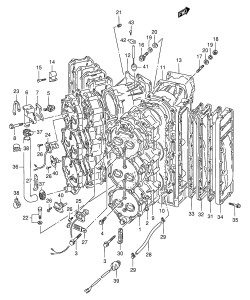 DT200 From 20001-971001 ()  1999 drawing CYLINDER HEAD (DT200S)