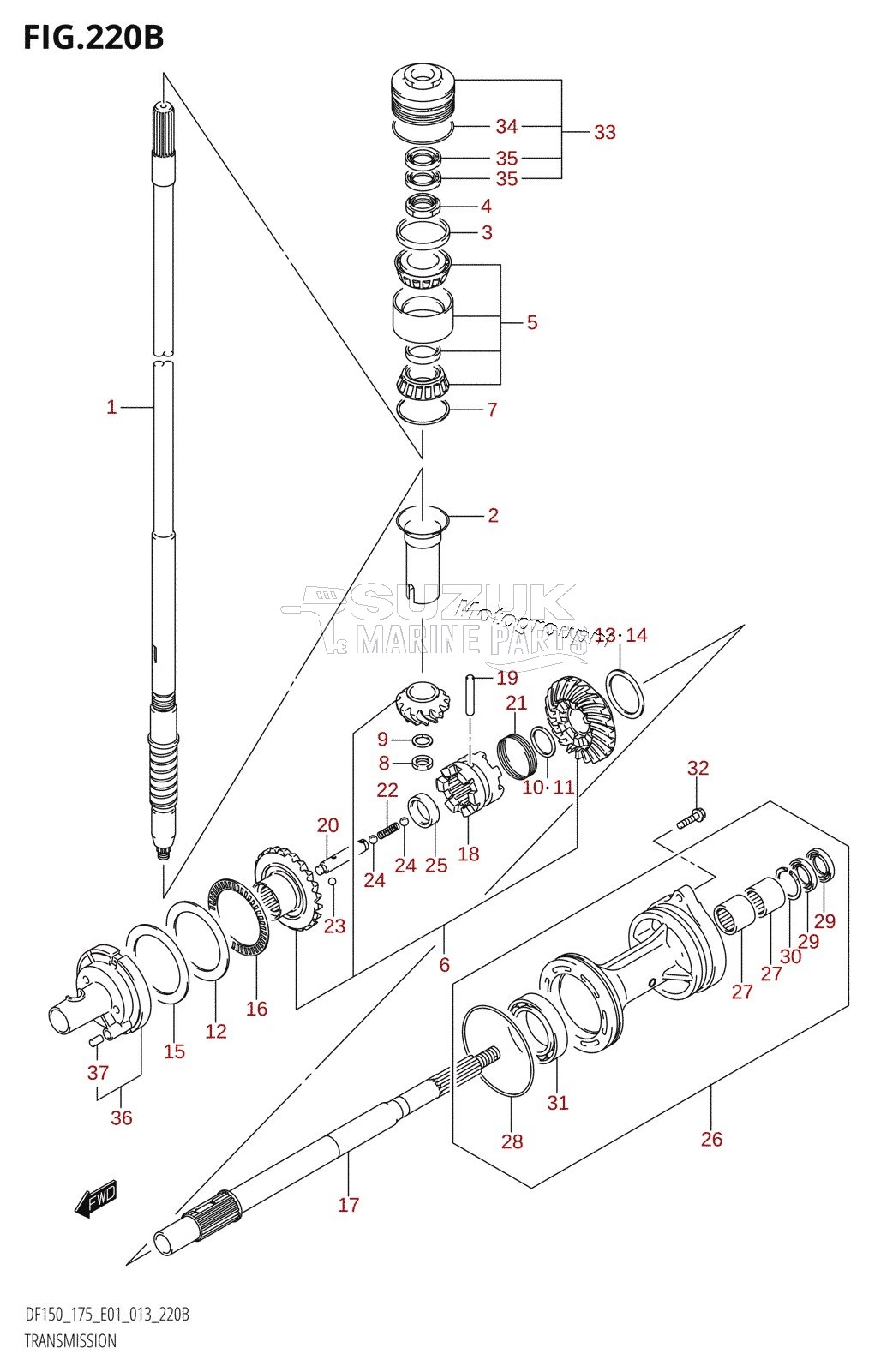 TRANSMISSION (DF150T:E40)