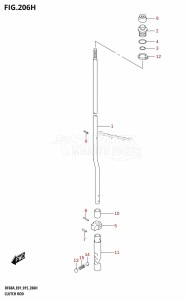 DF50A From 05003F-510001 (E01)  2015 drawing CLUTCH ROD (DF60A:E40)