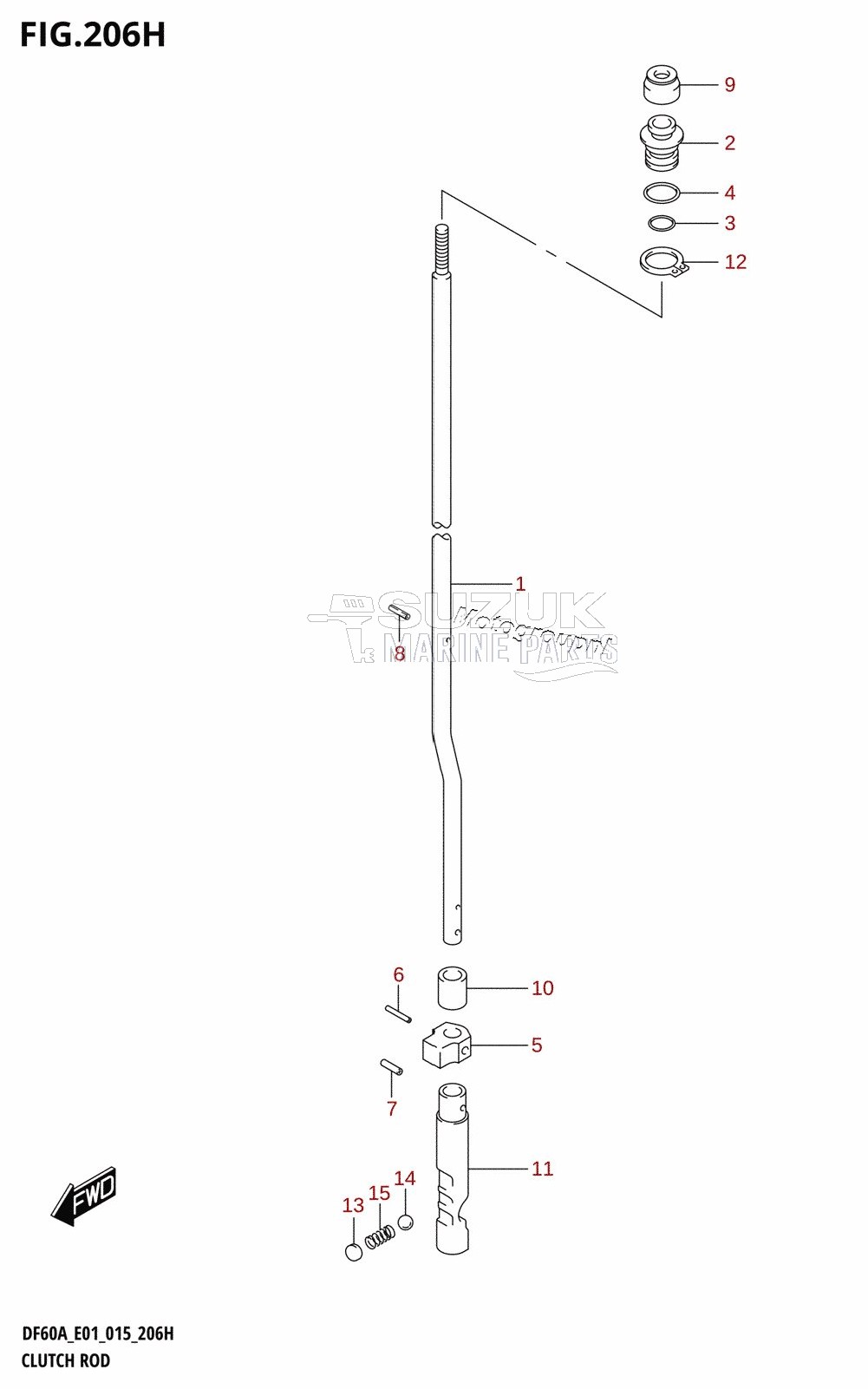 CLUTCH ROD (DF60A:E40)