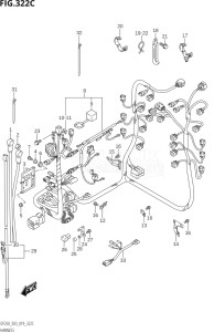 22503F-910001 (2019) 225hp E03-USA (DF225T) DF225T drawing HARNESS (DF250ST)