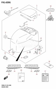 DF60A From 06002F-040001 (E01 E40 E03)  2020 drawing ENGINE COVER (DF40ASVT:E34:(022,023))