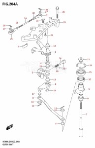 DF250A From 25003P-040001 (E01 E03 E40)  2020 drawing CLUTCH SHAFT