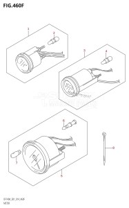 DF100A From 10003F-410001 (E01 E40)  2014 drawing METER (DF115AZ:E40)