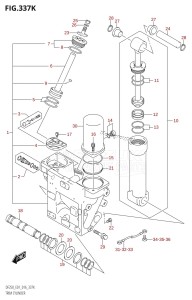 DF250 From 25003F-610001 (E01 E40)  2016 drawing TRIM CYLINDER (DF250T:E40)