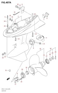 DF115T From 11501F-680001 (E03)  2006 drawing GEAR CASE (DF90T,DF100T,DF115T)