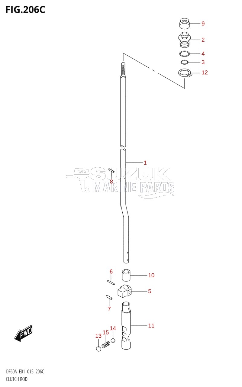 CLUTCH ROD (DF40ATH:E01)