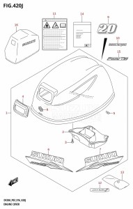 DF15A From 01504F-610001 (P03)  2016 drawing ENGINE COVER (DF20AT:P03)