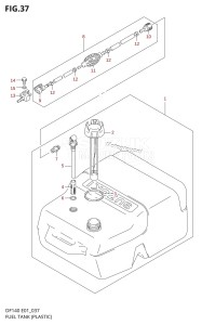 DF140 From 14001Z-980001 (E01 E40)  2009 drawing FUEL TANK (PLASTIC)