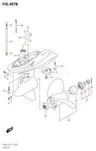 07003F-710001 (2017) 70hp E03-USA (DF70AT) DF70A drawing GEAR CASE (DF80A:E03)