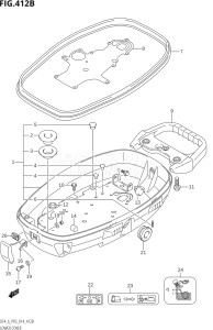 00402F-410001 (2014) 4hp P03-U.S.A (DF4) DF4 drawing LOWER COVER (DF6:P03)