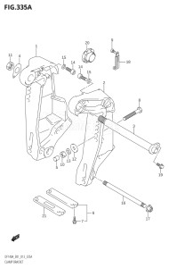 14003Z-310001 (2013) 140hp E01 E40-Gen. Export 1 - Costa Rica (DF140AZ) DF140AZ drawing CLAMP BRACKET (DF140AT:E01)