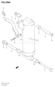 DF40 From 04001F-031001 (E11)  2013 drawing GAS CYLINDER ((DF40QH,DF50QH):(X,Y))