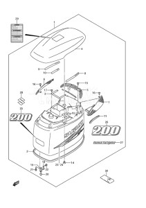 Outboard DF 200 drawing Engine Cover