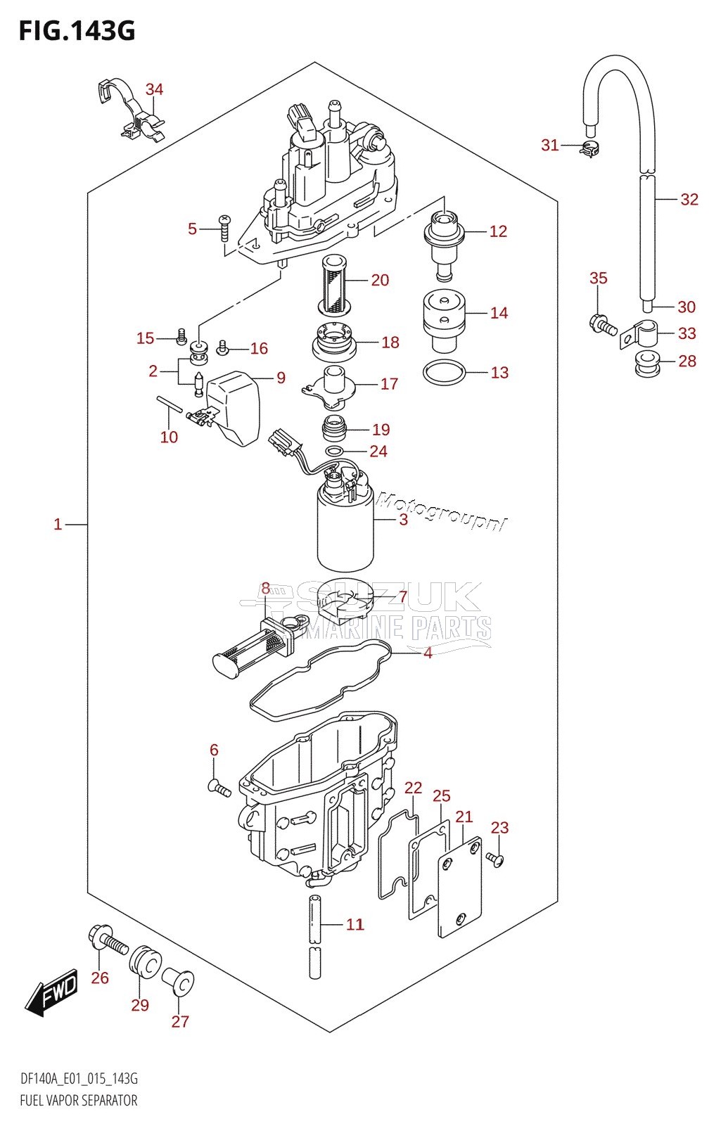 FUEL VAPOR SEPARATOR (DF140AT:E40)