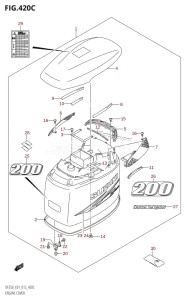 DF225T From 22503F-210001 (E01)  2012 drawing ENGINE COVER (DF200Z:E01)