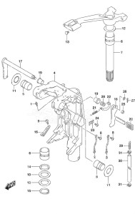 DF 115A drawing Swivel Bracket SS Model