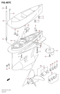 DF200 From 20002F-210001 (E03)  2012 drawing GEAR CASE (DF225T:E03)