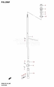 DF40A From 04003F-410001 (E01)  2014 drawing CLUTCH ROD (DF50ATH:E01)