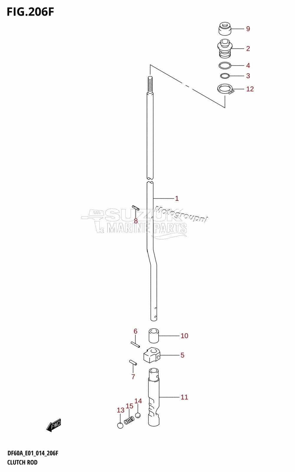 CLUTCH ROD (DF50ATH:E01)