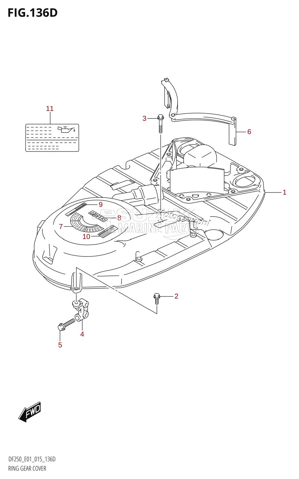 RING GEAR COVER (DF200Z:E40)