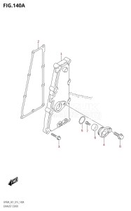 DF80A From 08002F-510001 (E01 E40)  2015 drawing EXHAUST COVER