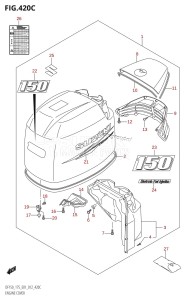 DF150 From 15002F-210001 (E01 E40)  2012 drawing ENGINE COVER (DF150Z:E01)