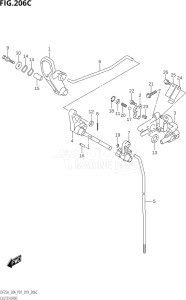 02504F-910001 (2019) 25hp P01-Gen. Export 1 (DF25A  DF25AR  DF25AT  DF25ATH) DF25A drawing CLUTCH ROD (DF30AQ)