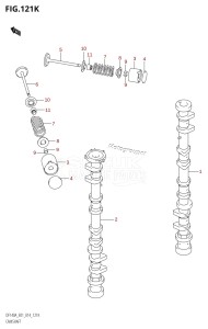 DF100A From 10003F-310001 (E01 E40)  2013 drawing CAMSHAFT (DF140AZ:E40)